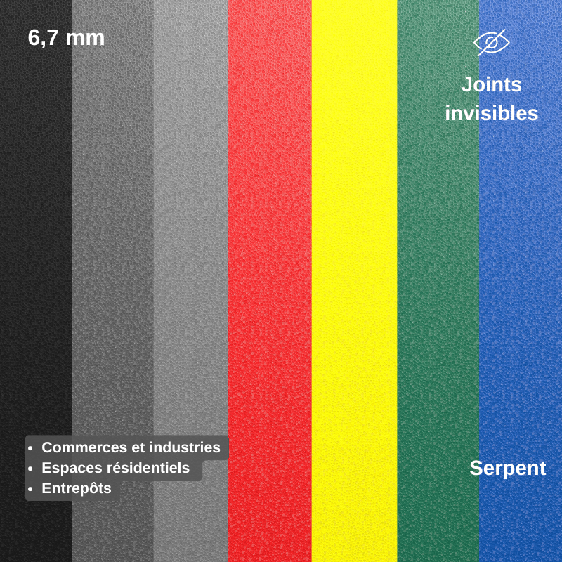 Gamme de dalles PVC Fortelock Invisible pour garage, entrepot