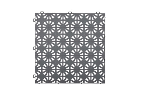 Dalle clipsable ajourée Hestra Classic - LOT de 11 – Gris foncé