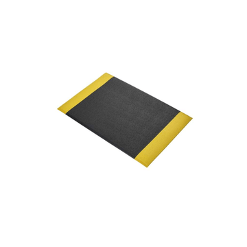Tapis Antifatigue ORTHOMAT – Postes de Travail Secs – 9,5 mm – 60 × 90 cm · Noir / Jaune