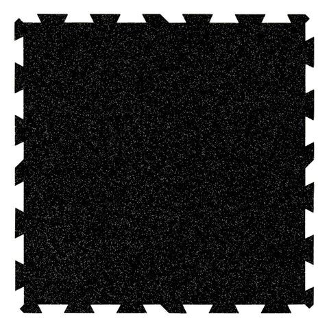 Dalles Puzzle Fitness 100×100 cm – Noir + 10% EPDM gris