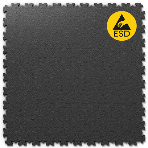Dalle PVC Clipsable Fortelock ESD - 7mm – Noir