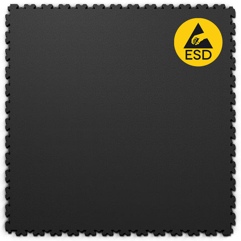 Dalle PVC Clipsable Fortelock ESD XL - 4mm – Noir