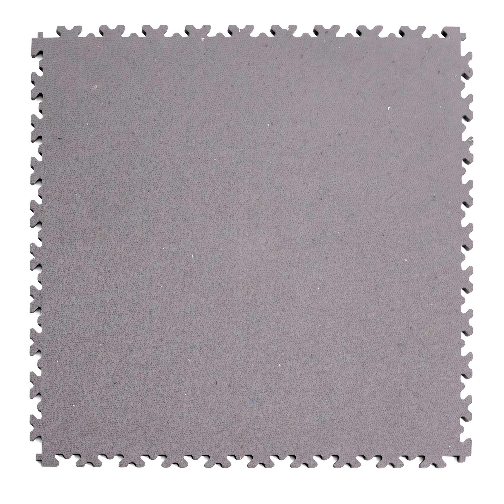 Dalle PVC Clipsable Fortelock Industry 7mm - ECO - Finition Cuir - Coloris Gris Clair - Sol écoresponsable et esthétique, parfait pour ateliers et zones industrielles.
