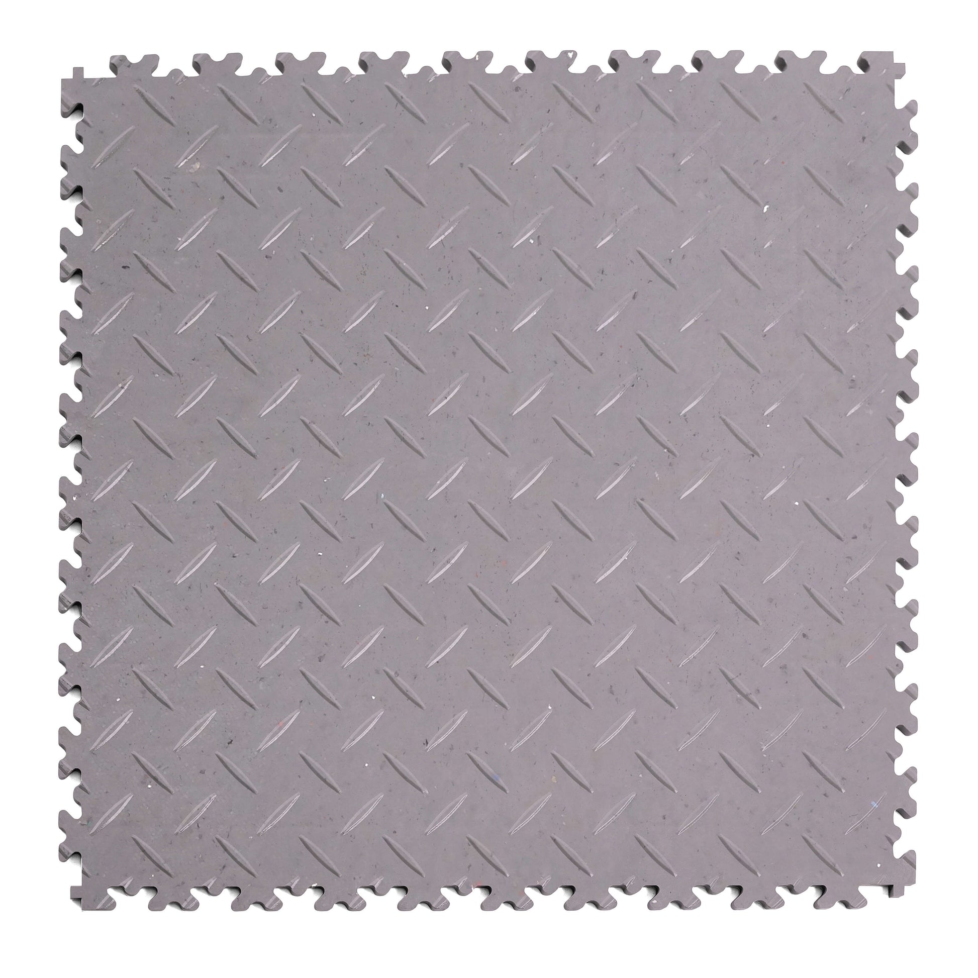 Dalle PVC Clipsable Fortelock Industry 7mm - ECO - Finition Larmée - Coloris Gris Clair - Sol écologique et durable, parfait pour les ateliers, garages et espaces industriels.