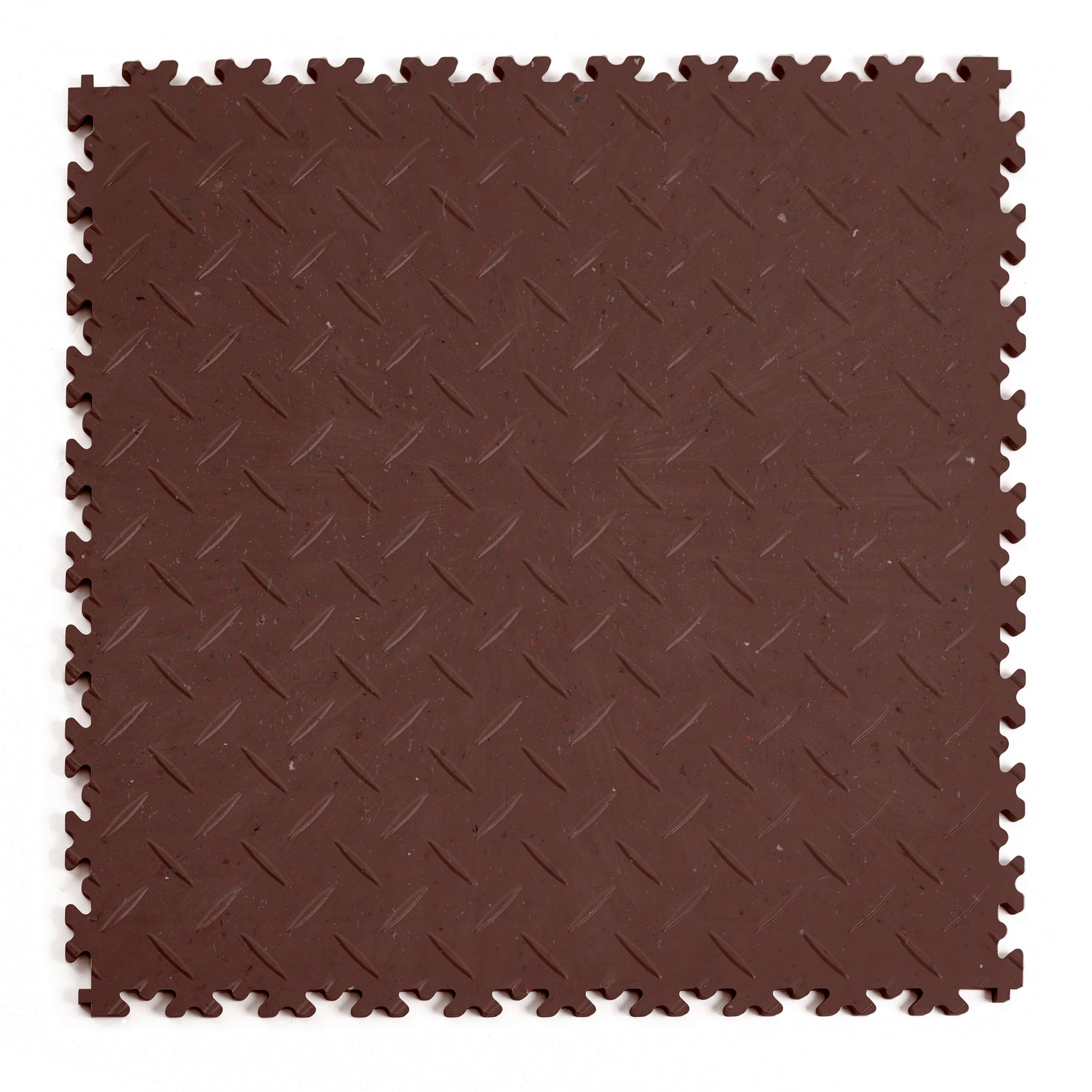 Dalle PVC Clipsable Fortelock Industry 7mm - ECO - Finition Larmée - Coloris Marron - Sol robuste et écologique, idéal pour les ateliers, garages et environnements industriels.