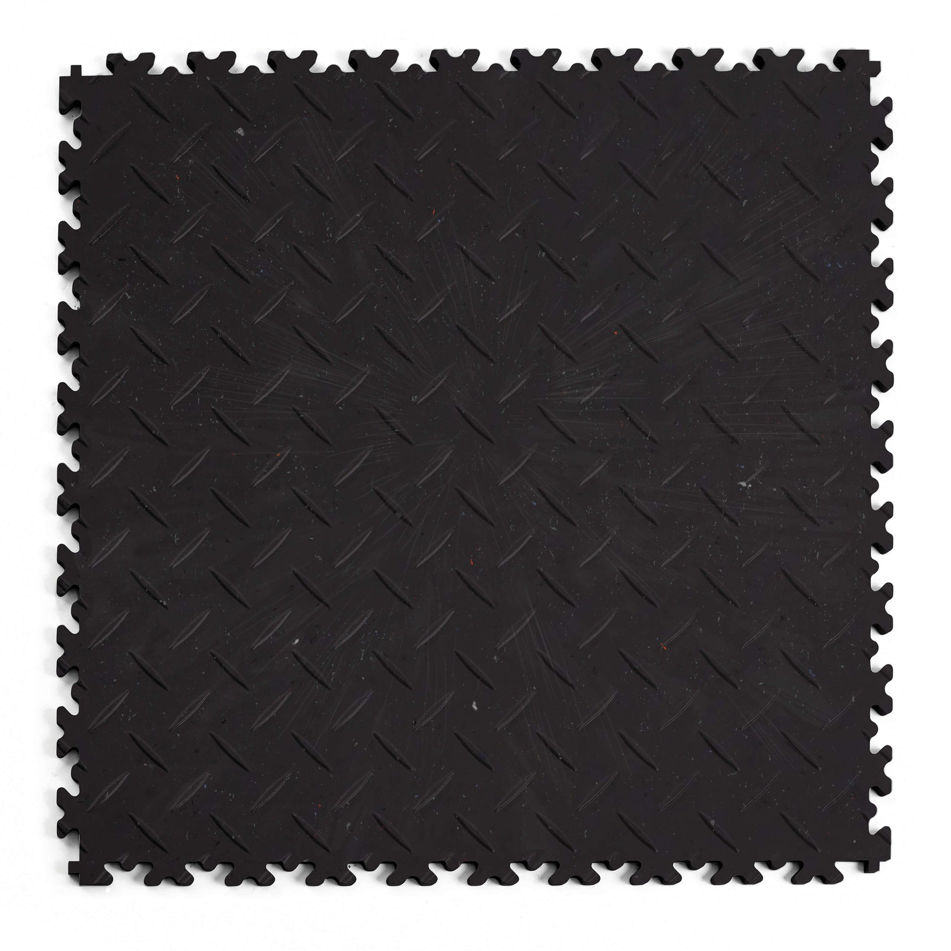 Dalle PVC Clipsable Fortelock Industry 7mm - ECO - Finition Larmée - Coloris Noir - Version écologique, résistante aux charges lourdes, idéale pour ateliers, garages et environnements industriels.