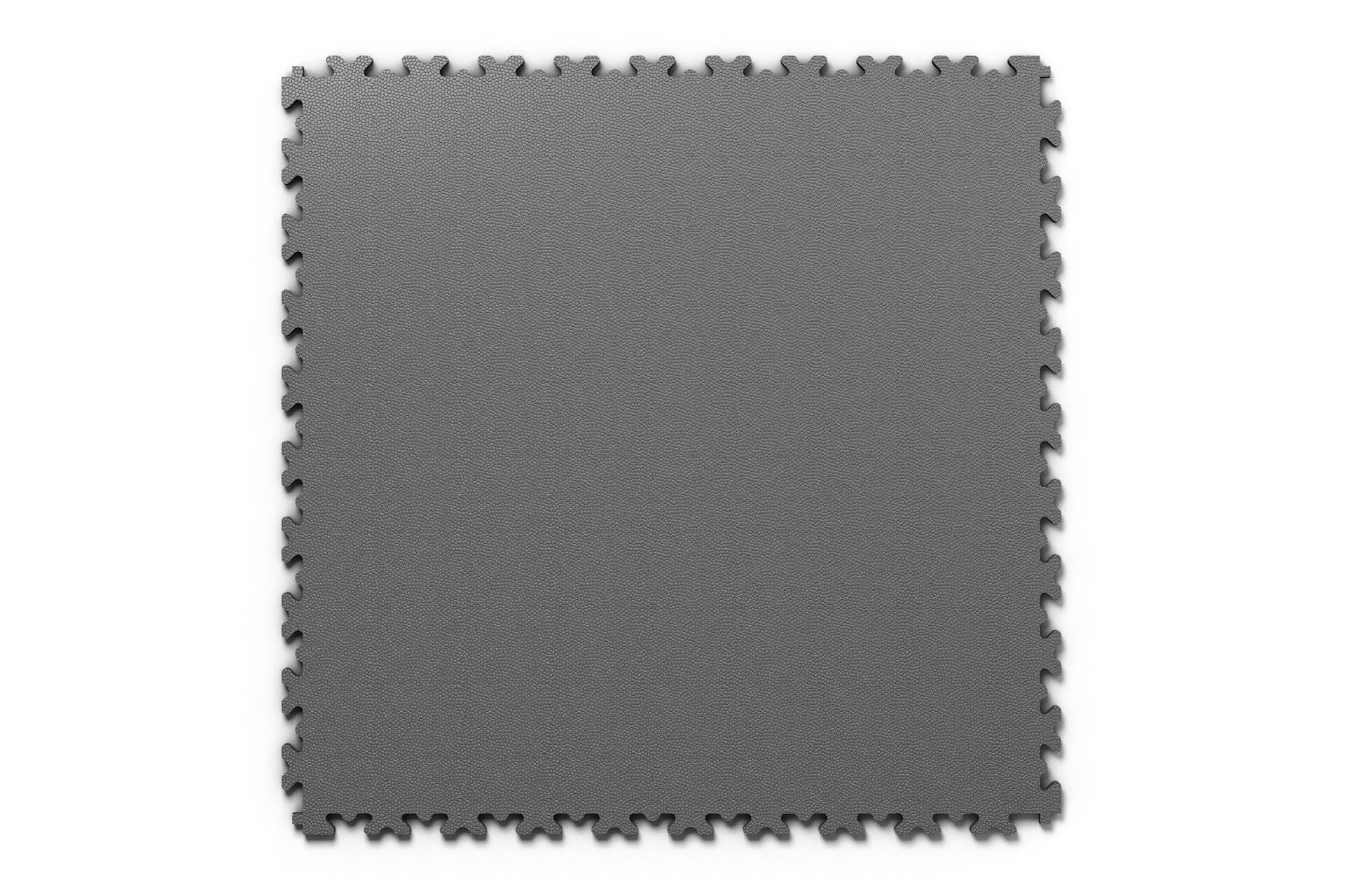 Dalle PVC Clipsable Fortelock Industry 7mm - Standard - Finition Cuir - Coloris Graphite - Solution durable pour zones à fort trafic, entrepôts et garages.