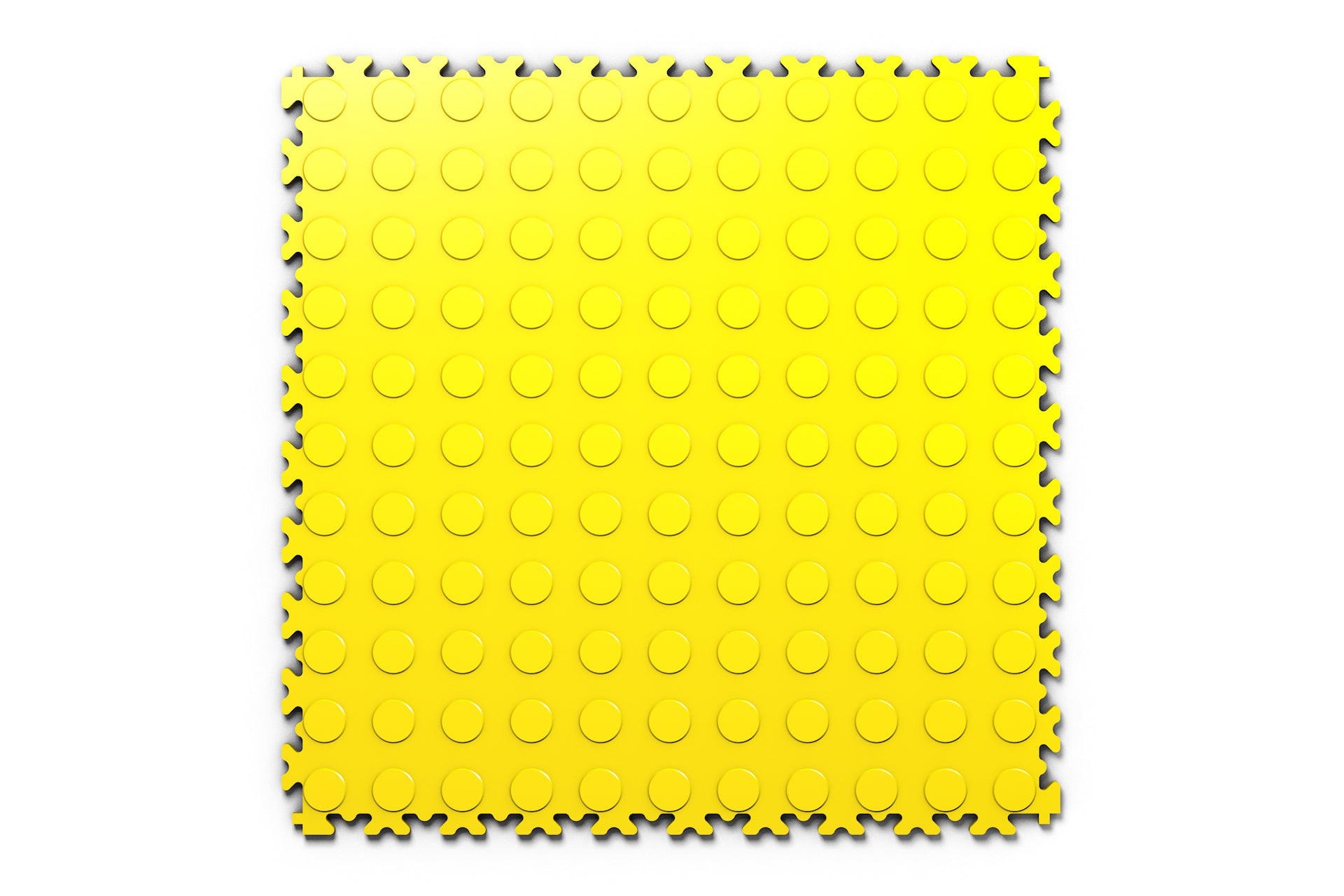 Dalle PVC Clipsable Fortelock Industry 7mm - Finition Pastillée - Standard - Coloris Jaune - Sol visible et résistant, parfait pour délimiter les zones dans les espaces industriels.