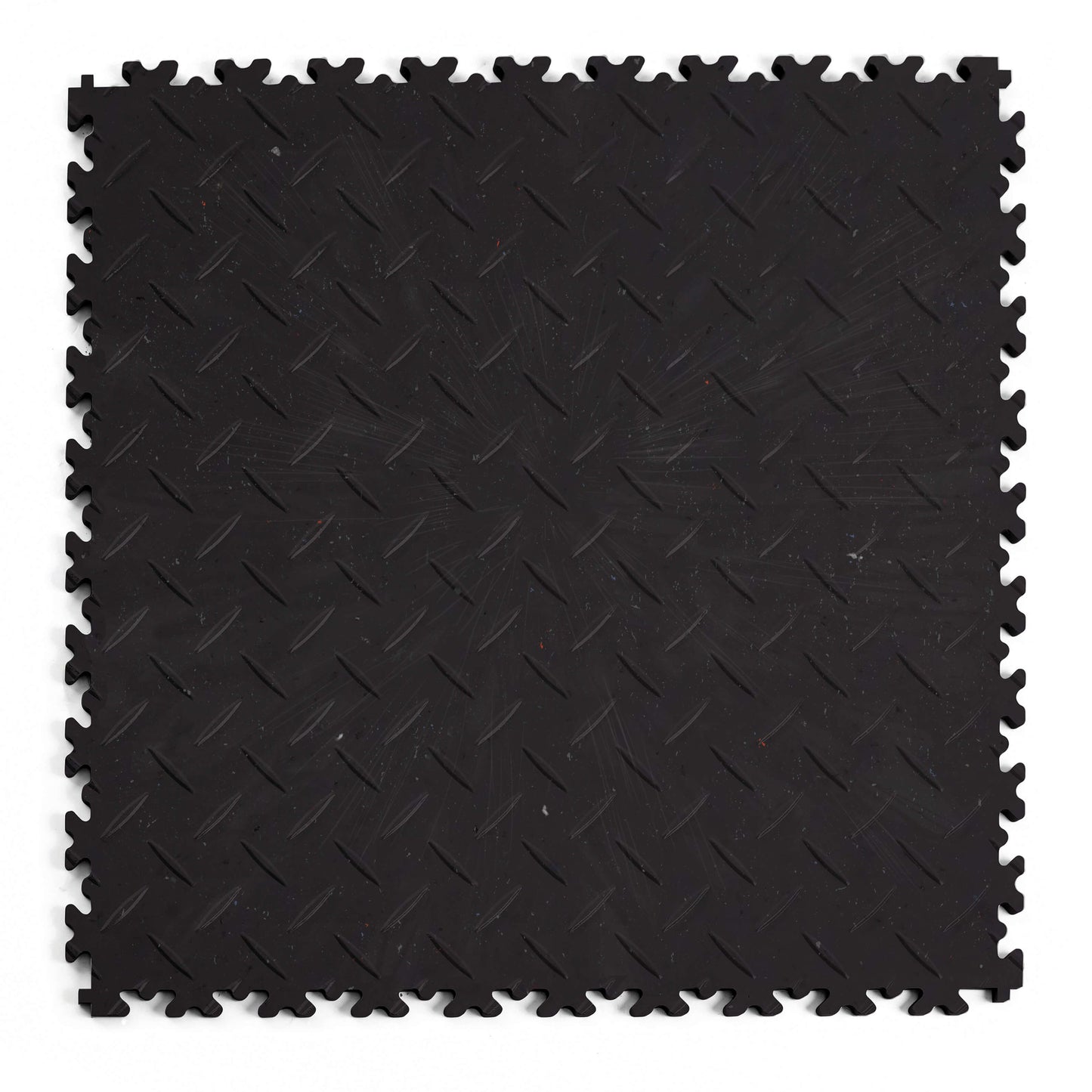 Dalle PVC Clipsable Fortelock Industry Ultra 10mm - ECO - Finition Larmée - Coloris Noir - Sol robuste et écoresponsable, parfait pour les ateliers, entrepôts et garages.