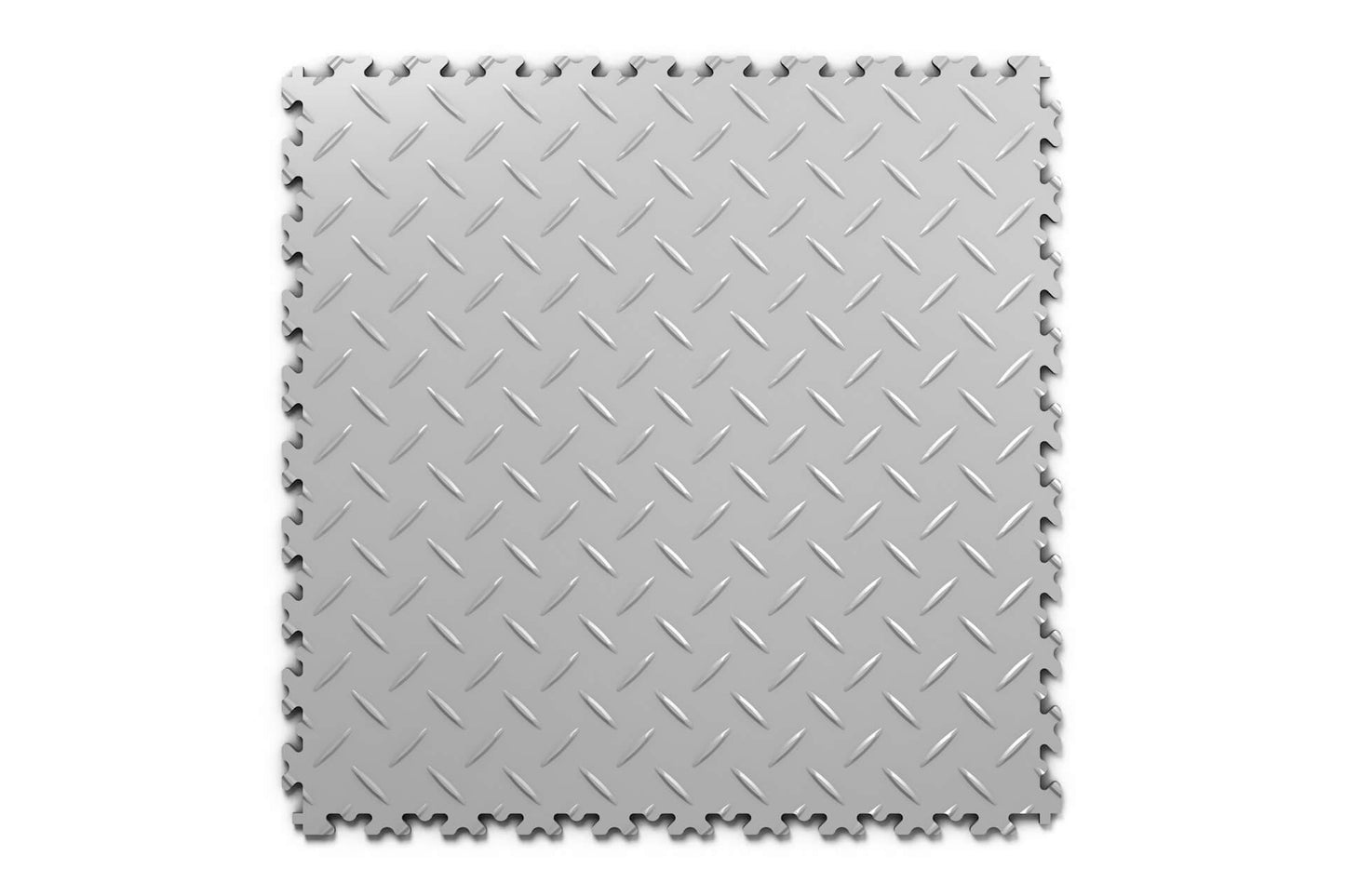 Dalle PVC Clipsable Fortelock Industry Ultra 10mm - Standard - Finition Larmée - Coloris Gris - Sol ultra-résistant, idéal pour charges lourdes et zones à fort trafic industriel.