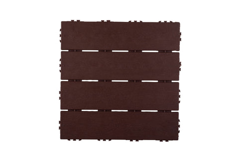 Dalle clipsable Hestra WoodLook - LOT de 11 – Acajou