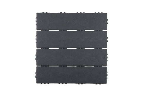 Dalle clipsable Hestra WoodLook - LOT de 11 – Gris foncé