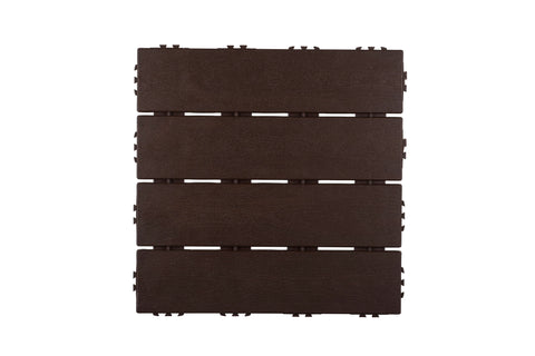 Dalle clipsable Hestra WoodLook - LOT de 11 – Chêne foncé