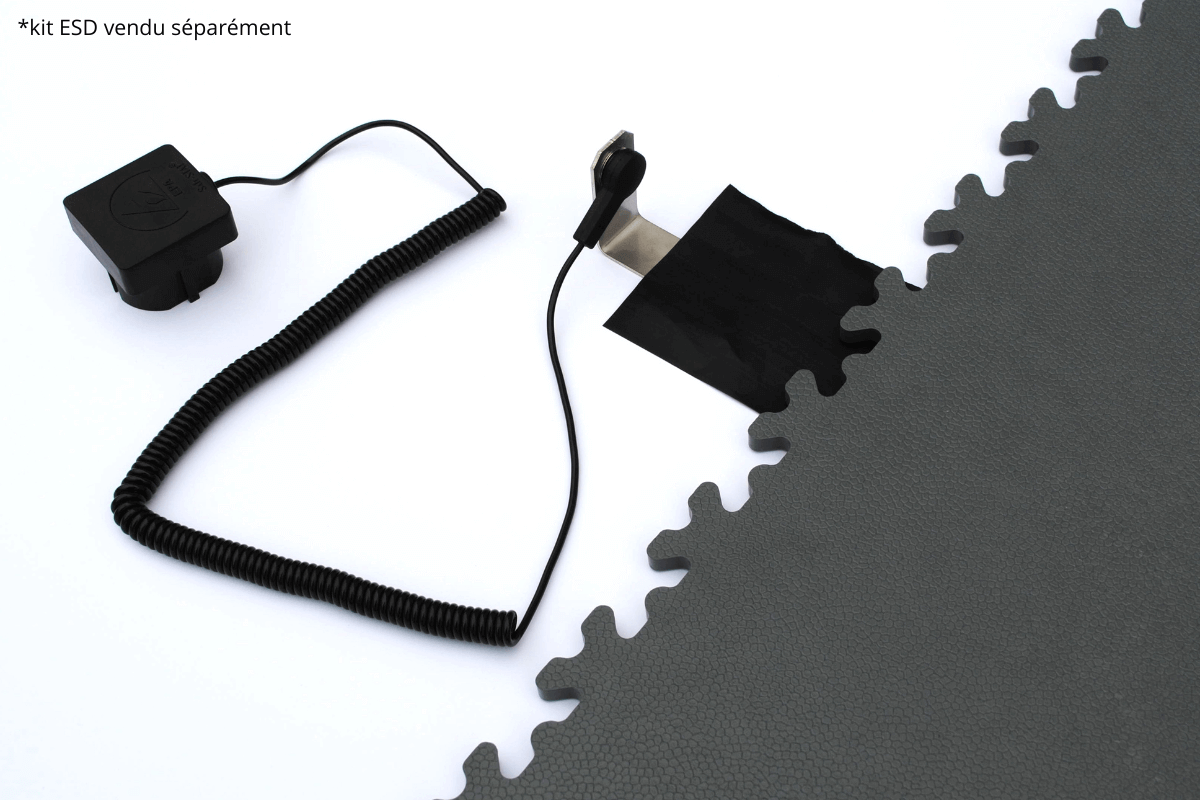 Kit de mise à la terre ESD pour dalles PVC Fortelock.