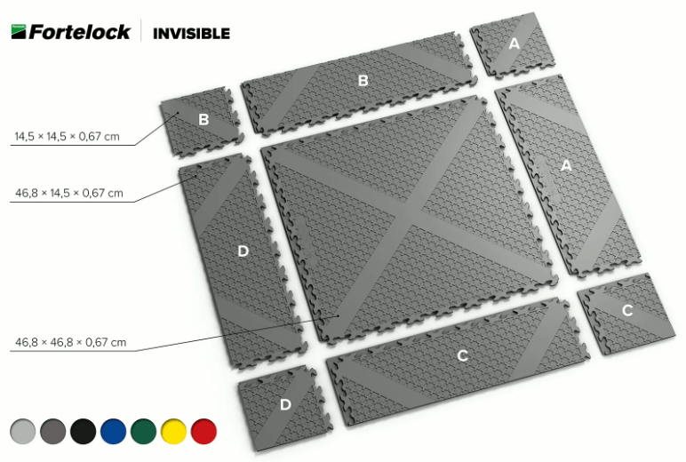 Rampe pour dalle PVC Clipsable Fortelock Invisible 6,7mm