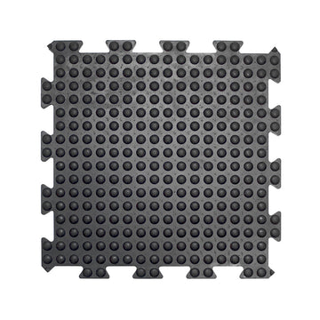 Dalles anti-fatigue à bulles Bubblemat Connect – 50 × 50 cm – Emboîtables – Noir