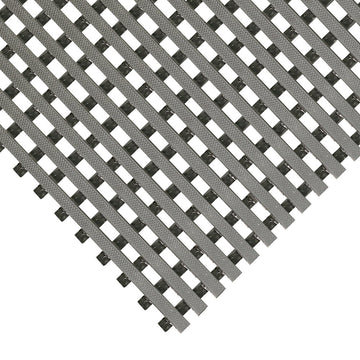 Caillebotis souple DeckStep – Tapis PVC strié multi-usage – 11,5 mm – Rouleau 10 m · Gris