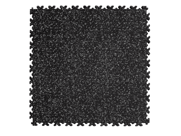 Dalle PVC Clipsable Fortelock Industry Impression Granit - 7mm – Noir Classique · Gris