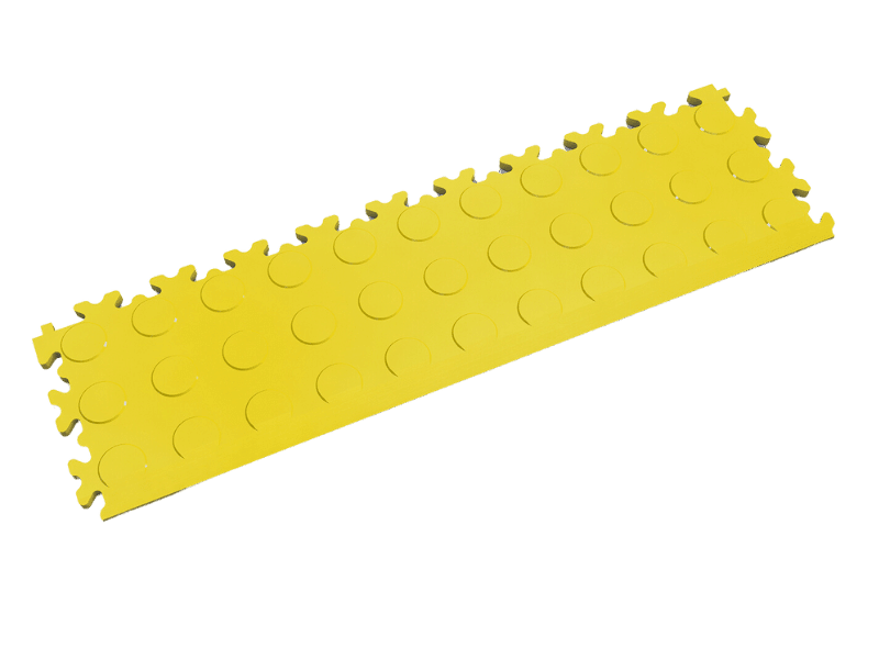 Rampe pour dalle PVC Clipsable Fortelock Industry Ultra - Jaune - Finition Pastillée - 7mm