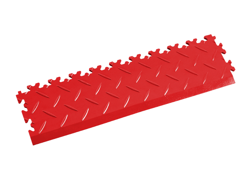 Rampe pour dalle PVC Clipsable Fortelock Industry Ultra - Rouge - Finition Larmée - 7mm