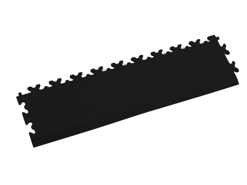 Rampe pour dalle PVC Clipsable Fortelock Industry Ultra - Noir - Finition Larmée - 7mm