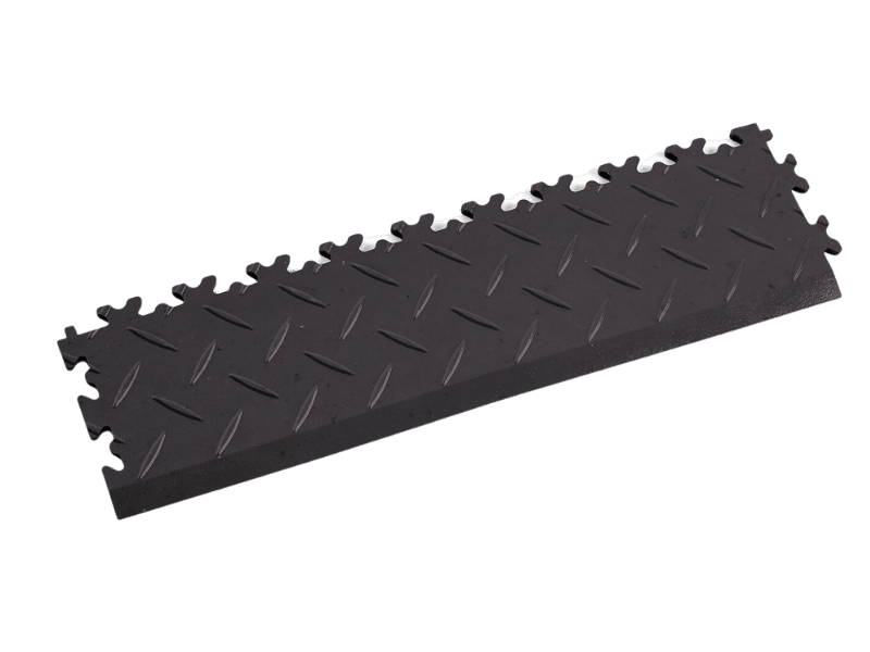 Rampe pour dalle PVC Clipsable Fortelock Industry Ultra Eco-recyclée - Gris - Finition Larmée - 7mm