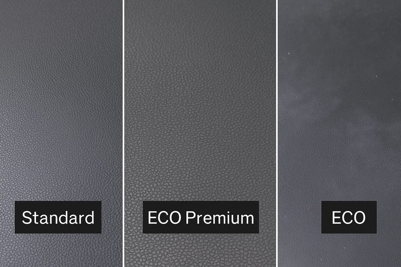 Comparatif des textures des dalles PVC Fortelock Standard, ECO Premium et ECO
