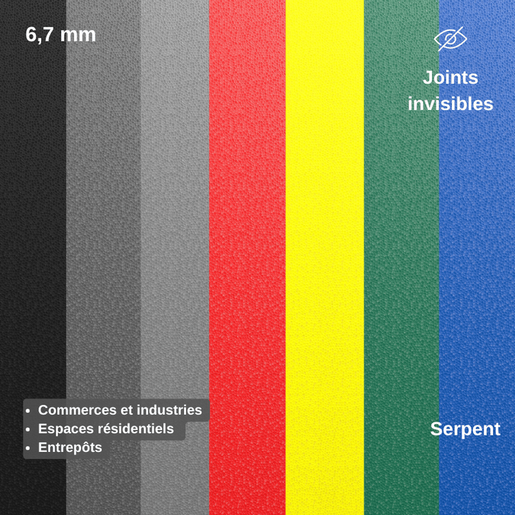 Gamme de dalles PVC Fortelock Invisible pour garage, entrepot