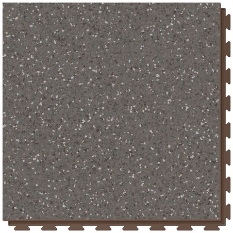 Dalle PVC Clipsable Fortelock Business - 7mm – Sauda Cold Lava – joint Marron