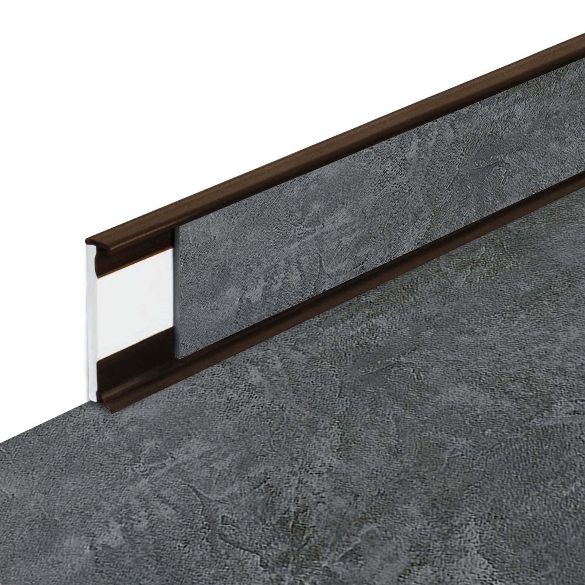 Plinthe PVC Fortelock Business 2000 × 58 mm – Forsen Dark Sky, Marron