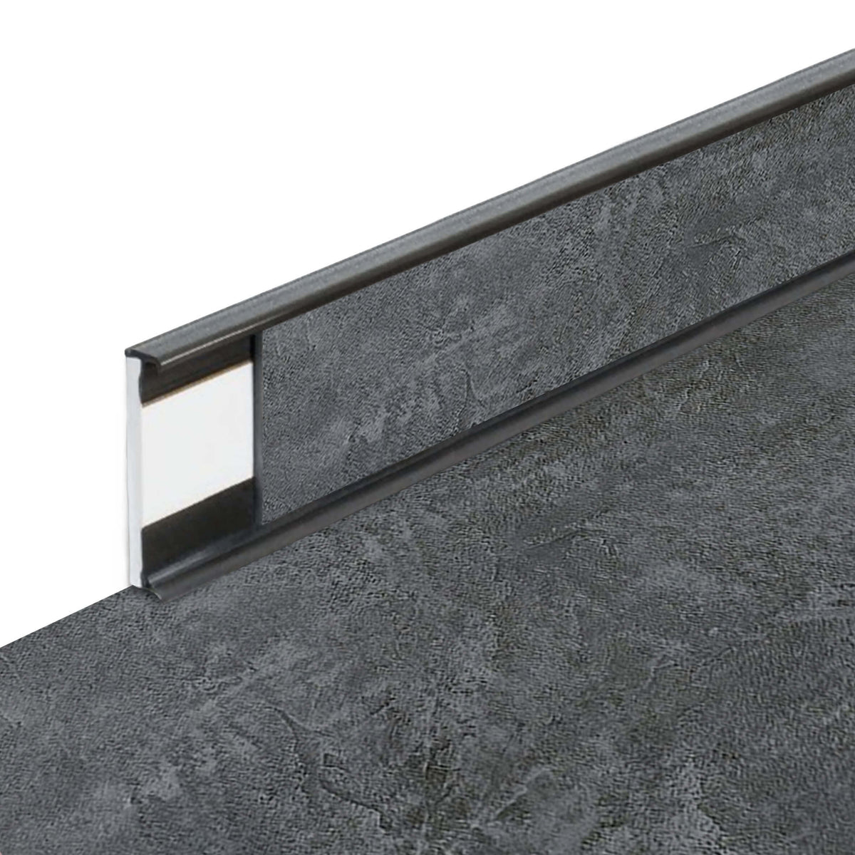 Plinthe PVC Fortelock Business 2000 × 58 mm – Forsen Dark Sky, Graphite