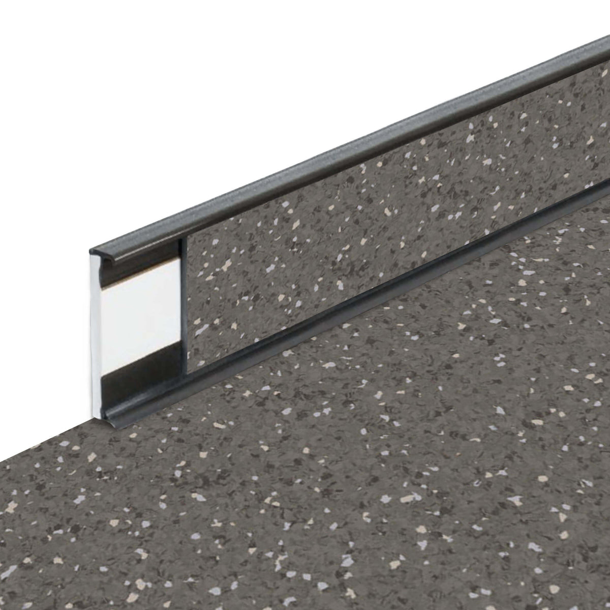 Plinthe PVC Fortelock Business 2000 × 58 mm – Sauda Cold Lava, Graphite