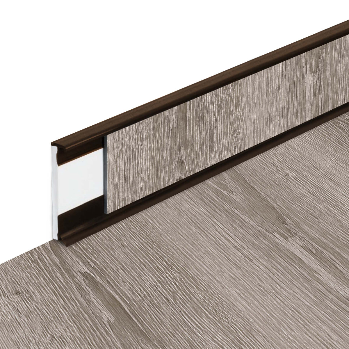 Plinthe PVC Fortelock Business 2000 × 58 mm – Scandinavian Oak, Marron