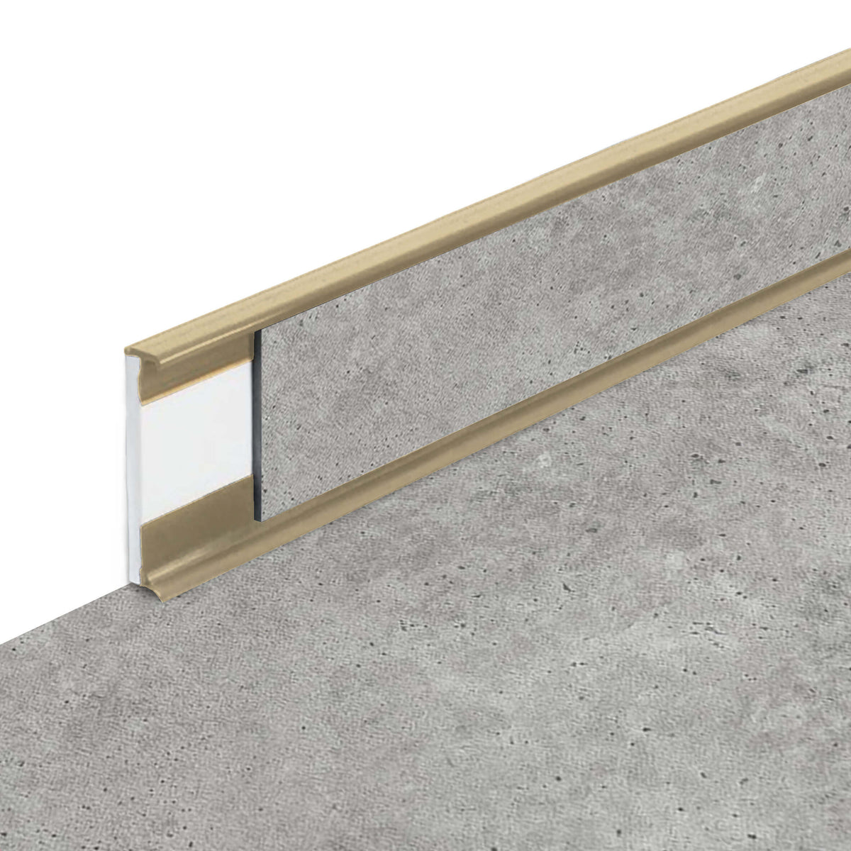 Plinthe PVC Fortelock Business 2000 × 58 mm – Tornes Full Moon, Beige