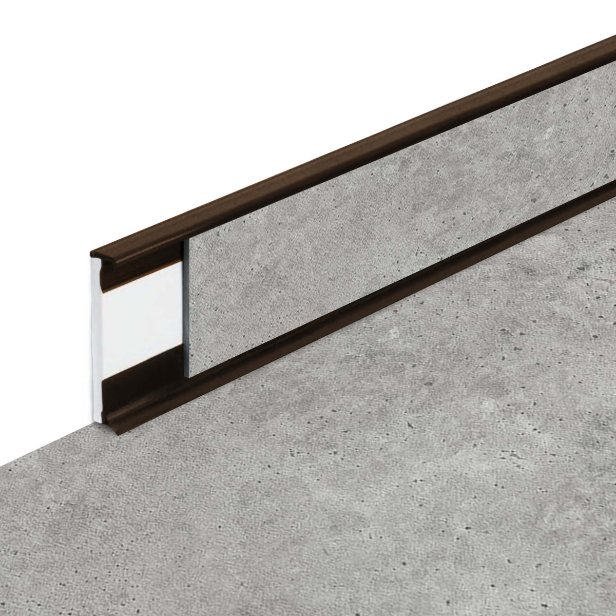 Plinthe PVC Fortelock Business 2000 × 58 mm – Tornes Full Moon, Marron