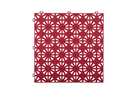 Dalle clipsable ajourée Hestra Classic - LOT de 11 – Rouge