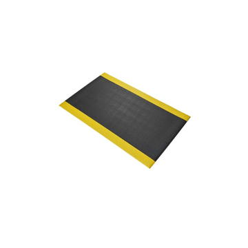 Tapis Antifatigue ORTHOMAT – Postes de Travail Secs – 9,5 mm – 90 × 150 cm · Noir / Jaune