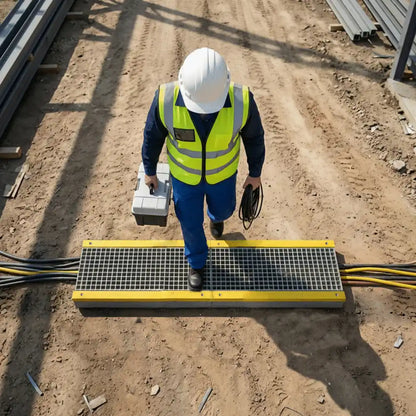 COBAGRiP Stepover installé au-dessus de tuyaux dans un site industriel