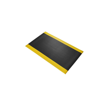 Tapis Antifatigue ORTHOMAT – Postes de Travail Secs – 9,5 mm – 90 × 150 cm · Noir / Jaune