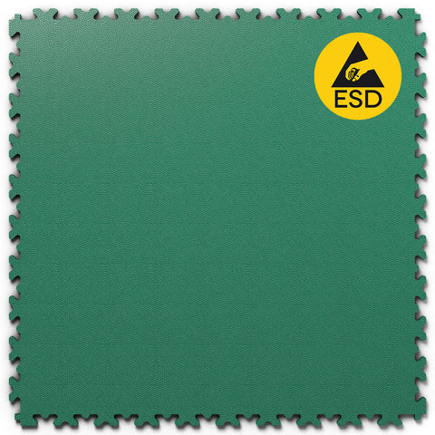 Dalle PVC Clipsable Fortelock ESD - 7mm – Vert