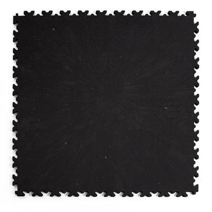 Dalle PVC Clipsable Fortelock Industry 7mm - ECO - Finition Cuir - Coloris Noir - Sol écologique et robuste, idéal pour les ateliers et environnements industriels.