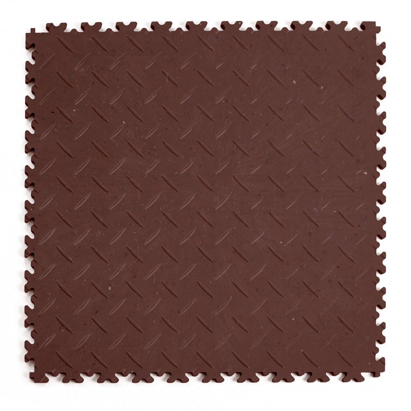 Dalle PVC Clipsable ECO 7mm - Finition Larmée - Marron - Sol résistant et écoresponsable, idéal pour ateliers, garages et zones techniques.