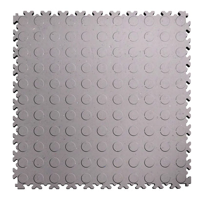 Dalle PVC Clipsable Fortelock Industry 7mm - ECO - Finition Pastillée - Coloris Gris Clair - Sol écoresponsable, idéal pour les environnements professionnels modernes.