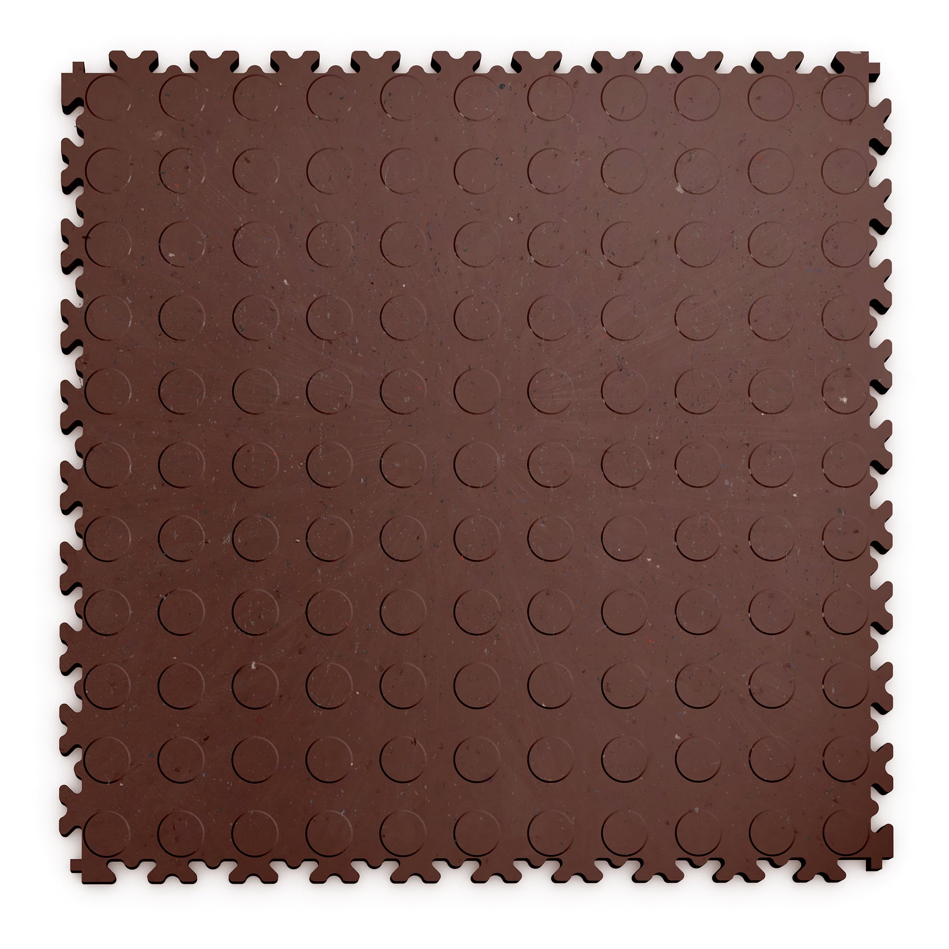 Dalle PVC Clipsable Fortelock Industry 7mm - ECO - Finition Pastillée - Coloris Marron - Durable et écologique, parfait pour ateliers, garages et zones techniques.