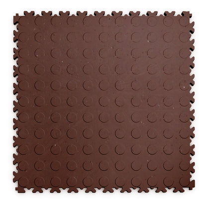 Dalle PVC Clipsable Fortelock Industry 7mm - ECO - Finition Pastillée - Coloris Marron - Durable et écologique, parfait pour ateliers, garages et zones techniques.