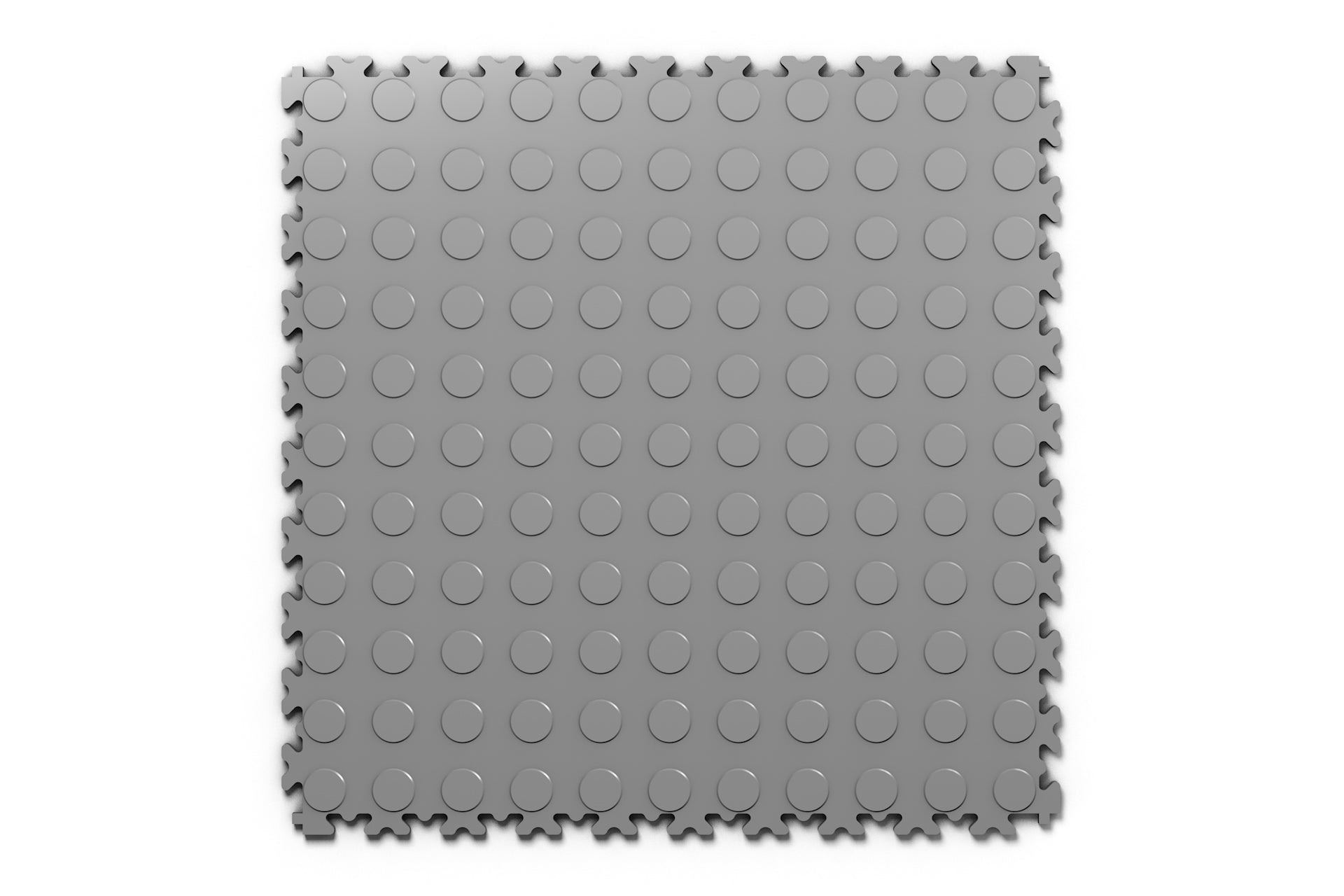Dalle PVC Clipsable Fortelock Industry 7mm - Finition Pastillée - Standard - Coloris Gris - Robuste et durable, parfaite pour les garages et zones industrielles à fort trafic.