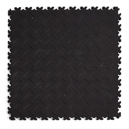 Dalle Fortelock Ultra 10mm - ECO - Larmée - Noir - Solution écoresponsable et robuste, idéale pour les garages et espaces industriels.