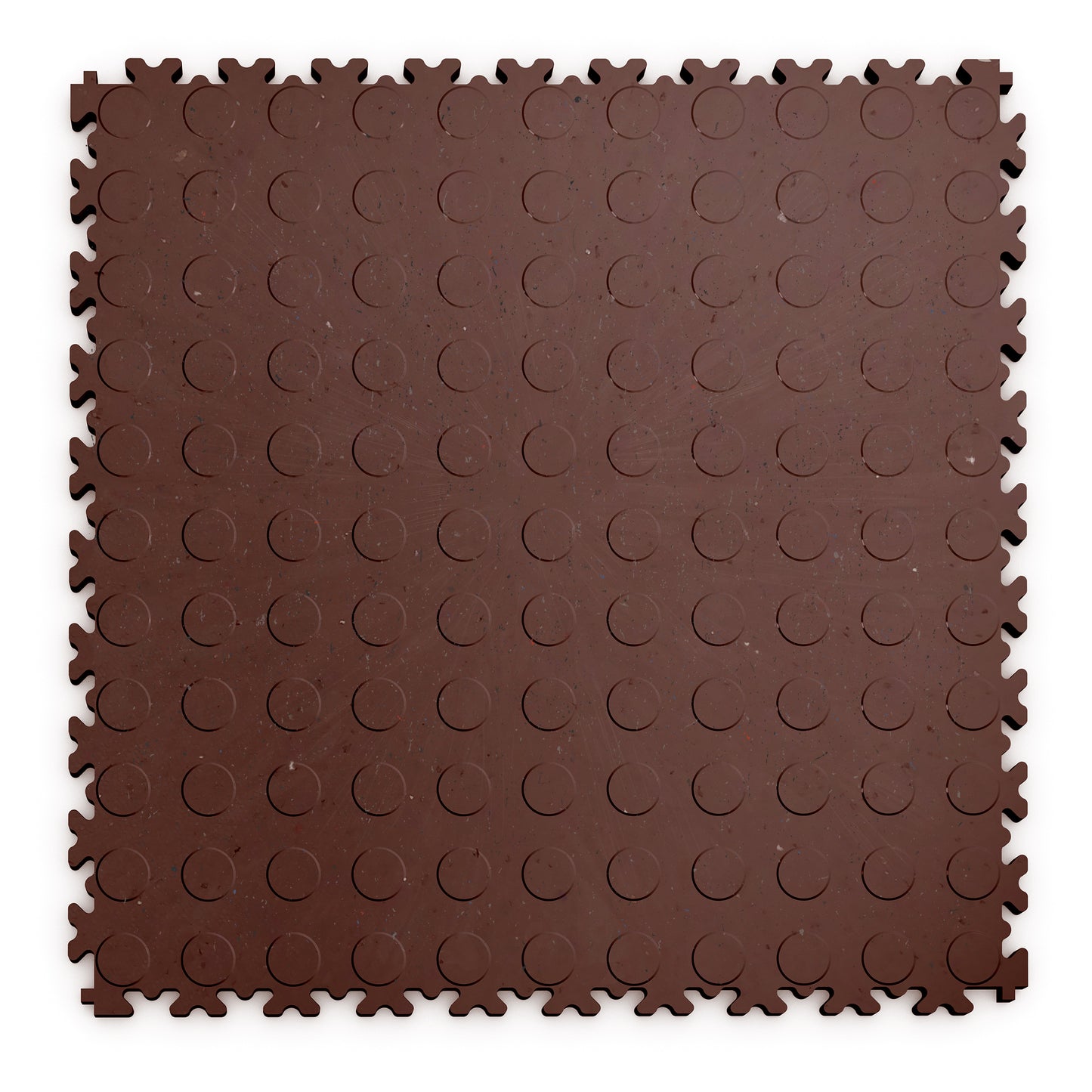 Dalle PVC ECO Fortelock Ultra 10mm - Pastillée - Marron - Sol robuste et durable, adapté aux ateliers et zones industrielles.