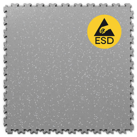 Dalle PVC Clipsable Fortelock ESD - 7mm – Granit Gris