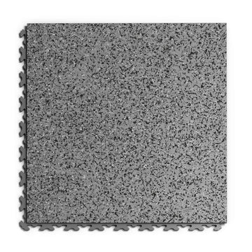 Dalle PVC Clipsable Fortelock Invisible Impression Granit – 6,7 mm – Gris · Noir